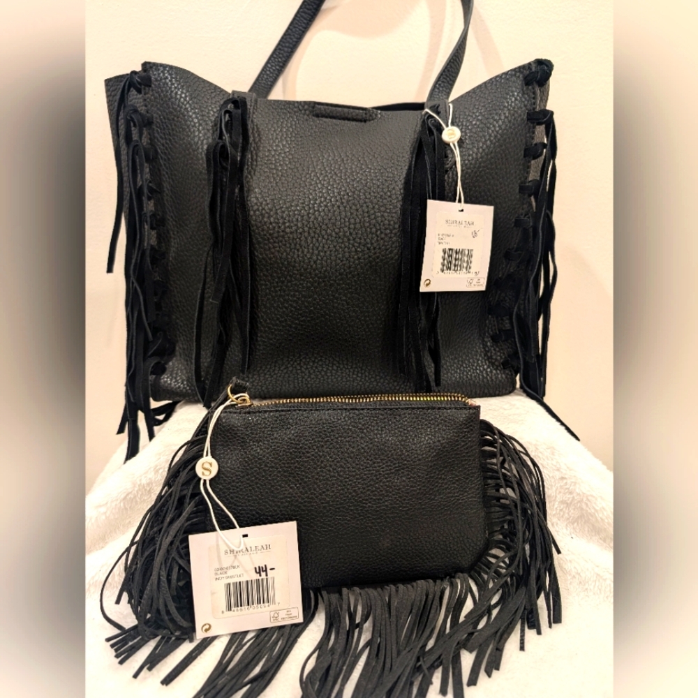Shiraleah Fringe Tote And Clutch
